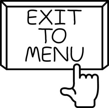 Exit to Menu Layered Symbol Graphic vector