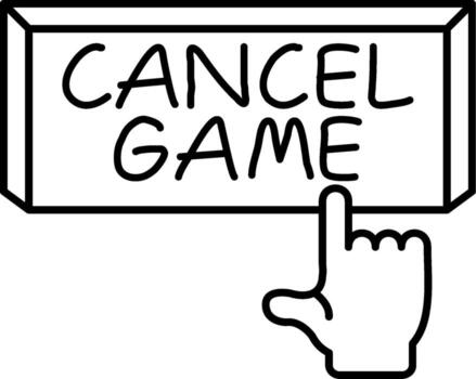 Cancel Game Utility Design Feature Layout vector