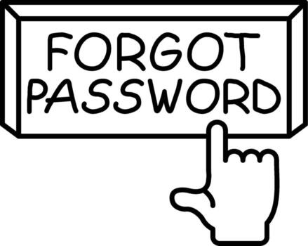 Forgot Password Minimal Line Feature Graphic vector
