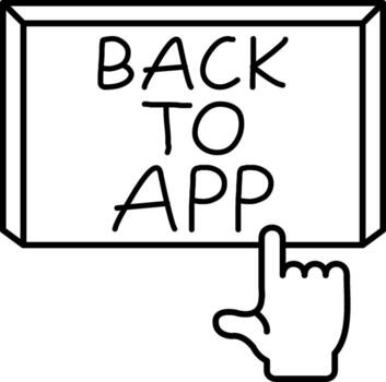 Back to App Dynamic Shape Asset vector