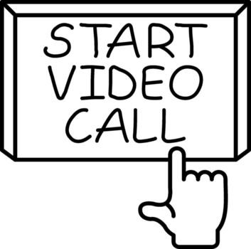 Start Call Modular Interface Graphic Asset vector