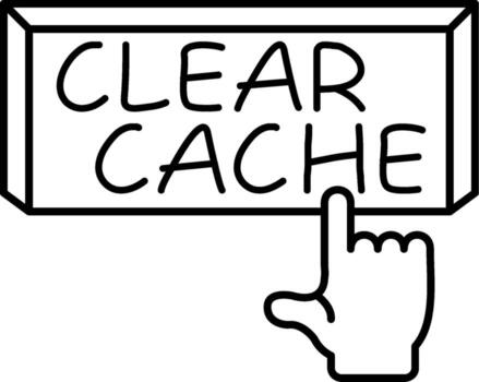 Clear Cache Display Ready Asset vector
