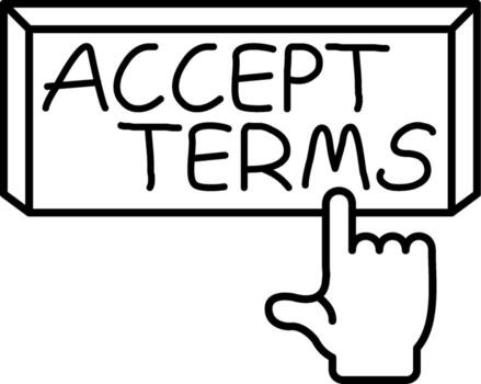 Accept Terms Digital Graphic Asset Layout vector