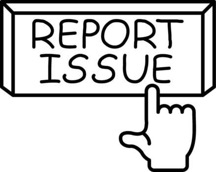 Report Issue Interactive Mark Design Graphic vector