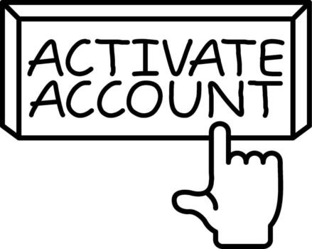 Activate Account Dynamic Design Feature Layout vector