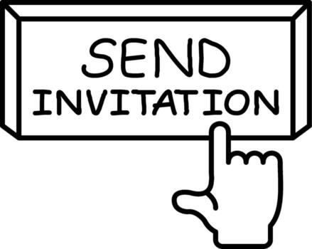 Send Invitation Unique Art Style Feature vector