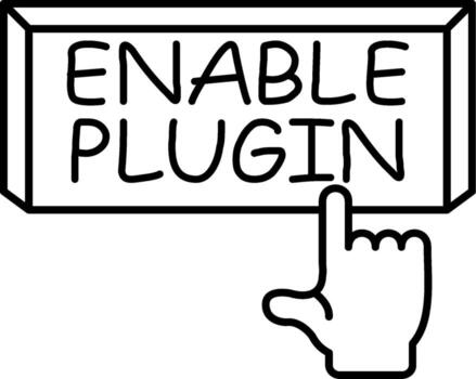 Enable Plugin Visual Branding Symbol Asset vector
