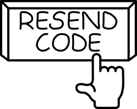 Resend Code Display Ready Asset vector