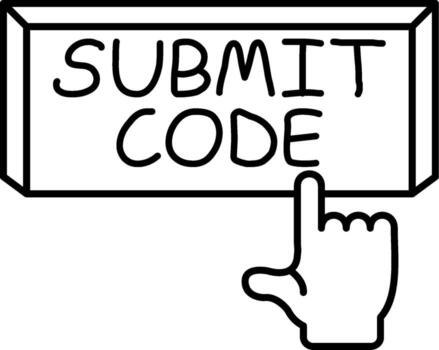 Submit Code Modern Graphic Symbol Mark vector