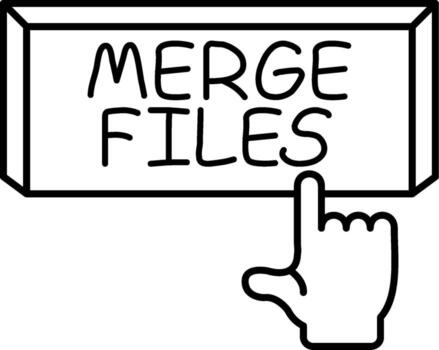 unir archivos compacto diseño representación diseño vector