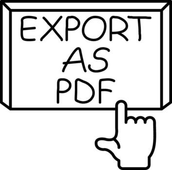 Export as PDF Utility Design Feature Layout vector