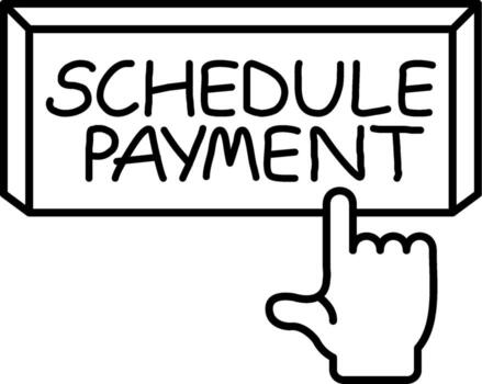 Schedule Payment Mobile UI Mark Design vector