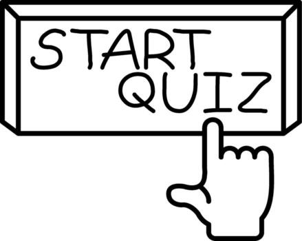 Start Quiz Graphic Interface Mark Layout vector