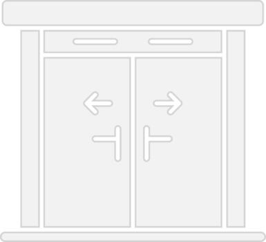 Closed Door Custom Line Element vector