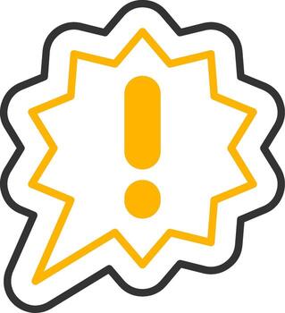 System Warning Alert Line Two Color vector