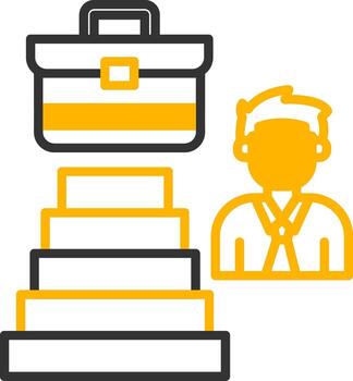 Defined Career Path Line Two Color vector