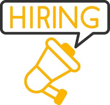 New Hiring Process Line Two Color vector