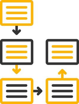 Genetic Sequencing Process Line Two Color vector