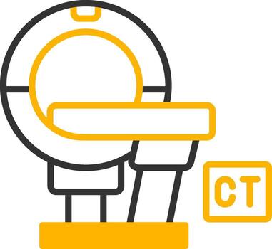 CT Scan Machine Line Two Color vector