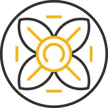 geométrico mandala modelo línea dos color vector