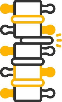 Spinal Bone Column Line Two Color vector