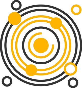 Planetary Orbit Path Line Two Color vector