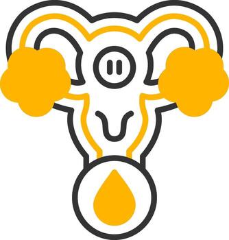 Monthly Menstruation Cycle Line Two Color vector