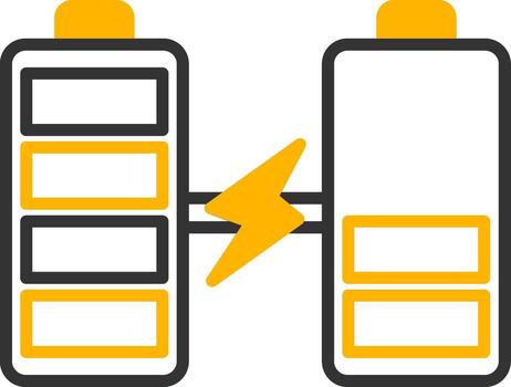 Lithium Ion Battery Line Two Color vector