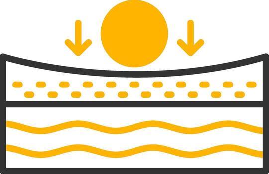 Elastic Flexible Support Line Two Color vector