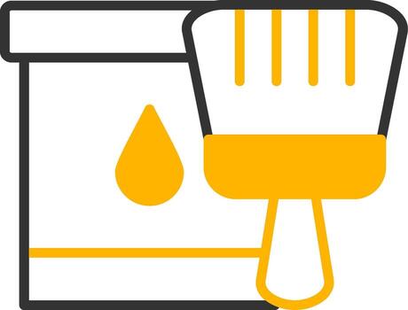 Protective Varnish Coat Line Two Color vector