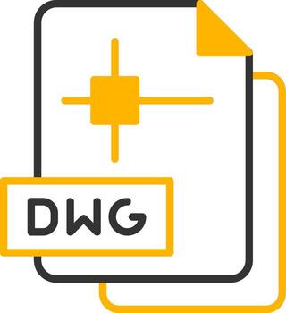 AutoCAD DWG File Line Two Color vector