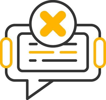 Delete Chat Message Line Two Color vector