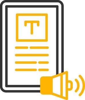 texto a habla dispositivo línea dos color vector