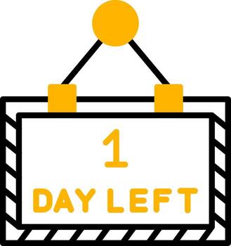 Countdown Timer Display Line Two Color vector