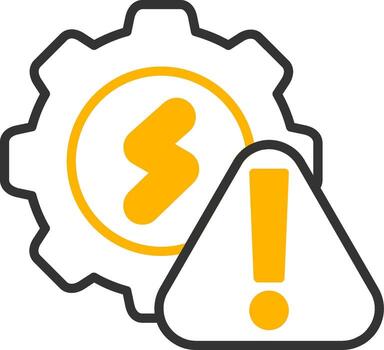 Electrical Troubleshooting Process Line Two Color vector