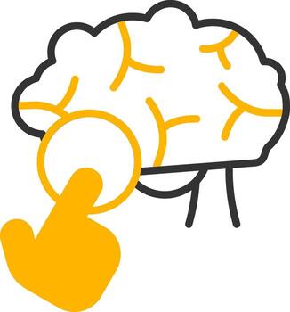 Neurological Trigger Point Line Two Color vector