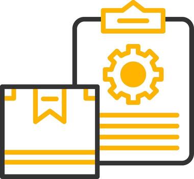 Digital Inventory Management System Line Two Color vector