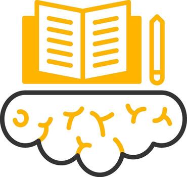 Active Daily Learning Line Two Color vector