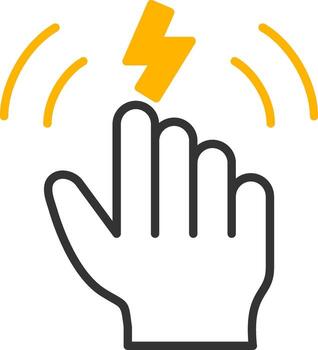 High Sensitivity Response Icon Line Two Color vector