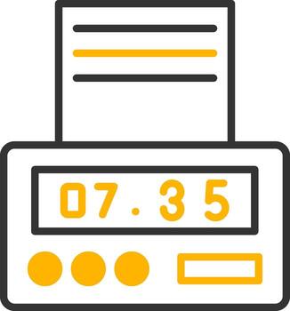 Digital Taxi Meter Line Two Color vector