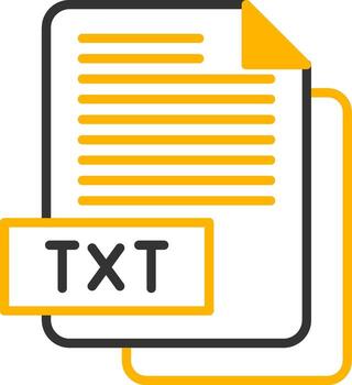 Plain TXT File Line Two Color vector