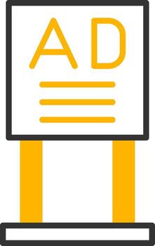 Pop Out Advertisement Line Two Color vector