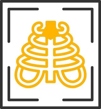 Bones X Ray Scan Line Two Color vector