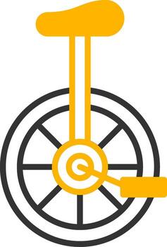 Unicycle Balancing Act Line Two Color vector