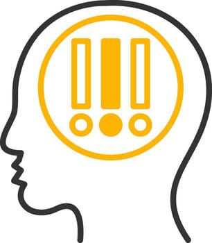 Obsessive Thought Pattern Line Two Color vector