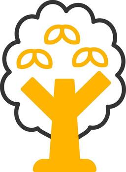 Sturdy Ash Tree Line Two Color vector