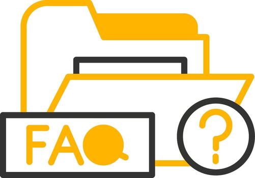 FAQ Help Folder Line Two Color vector