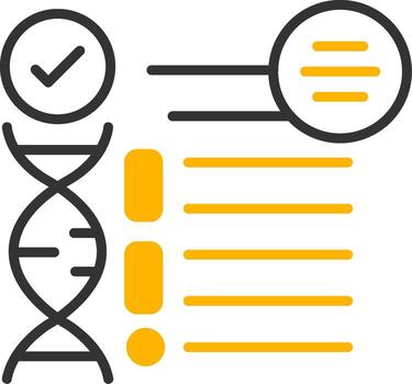 DNA Testing Procedure Line Two Color vector
