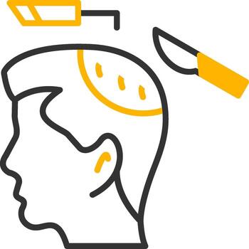 quirúrgico operación procedimiento línea dos color vector