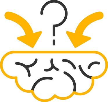 Expanded Self Awareness Line Two Color vector